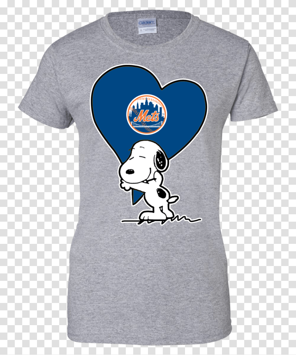 Snoopy Love Ny Mets Logos And Uniforms Of The New York Mets, Apparel, T-Shirt, Animal Transparent Png