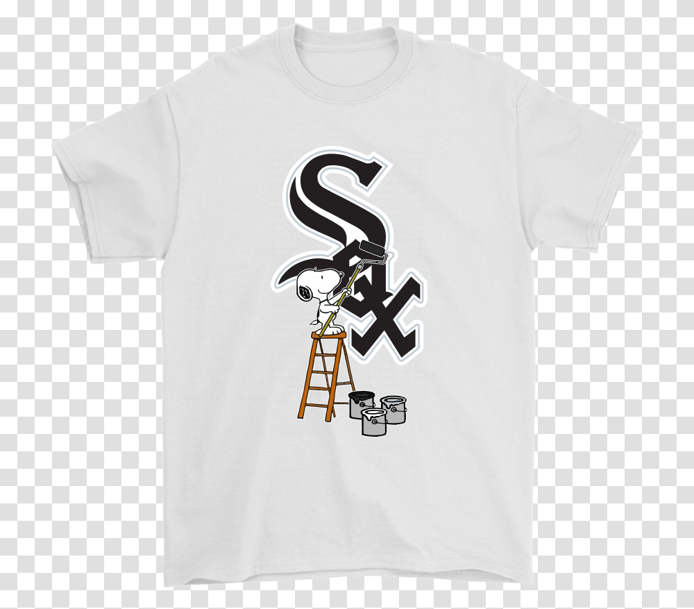 Snoopy Paints The Chicago White Sox Logo Mlb Baseball Chiefs Baby Yoda, Apparel, T-Shirt Transparent Png