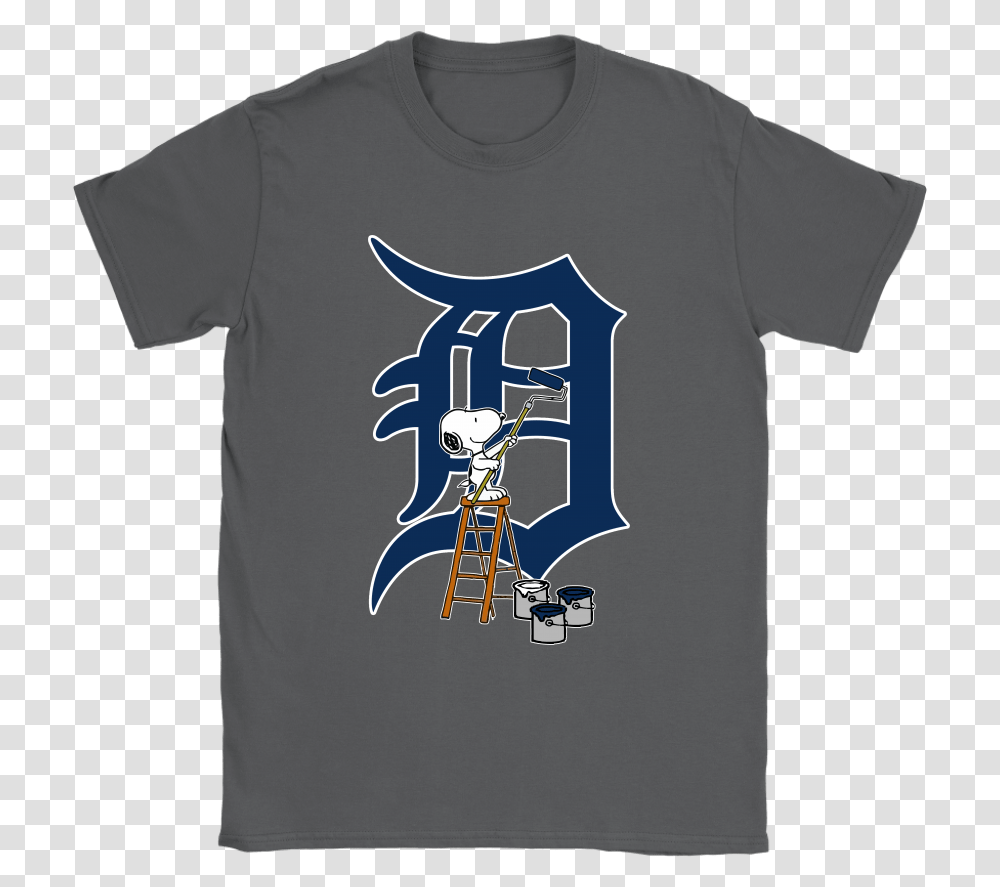Snoopy Paints The Logo Detroit Tigers Mlb Baseball Active Shirt, Apparel, T-Shirt, Hand Transparent Png