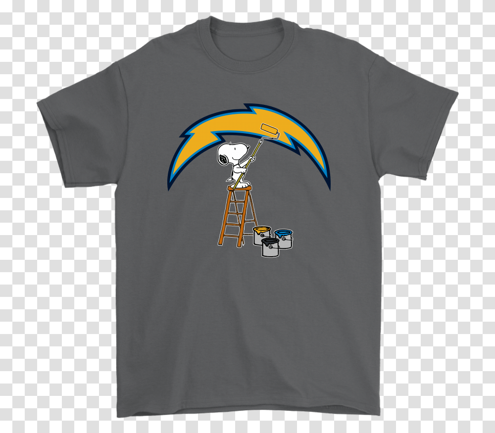 Snoopy Paints The Los Angeles Chargers Logo Nfl Football Shirts Funny Supernatural Shirt, Clothing, Apparel, T-Shirt Transparent Png