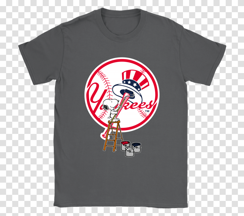 Snoopy Paints The New York Yankees Logo Mlb Baseball Shirts Shirt To First Fathers Day, Clothing, Apparel, T-Shirt, Symbol Transparent Png
