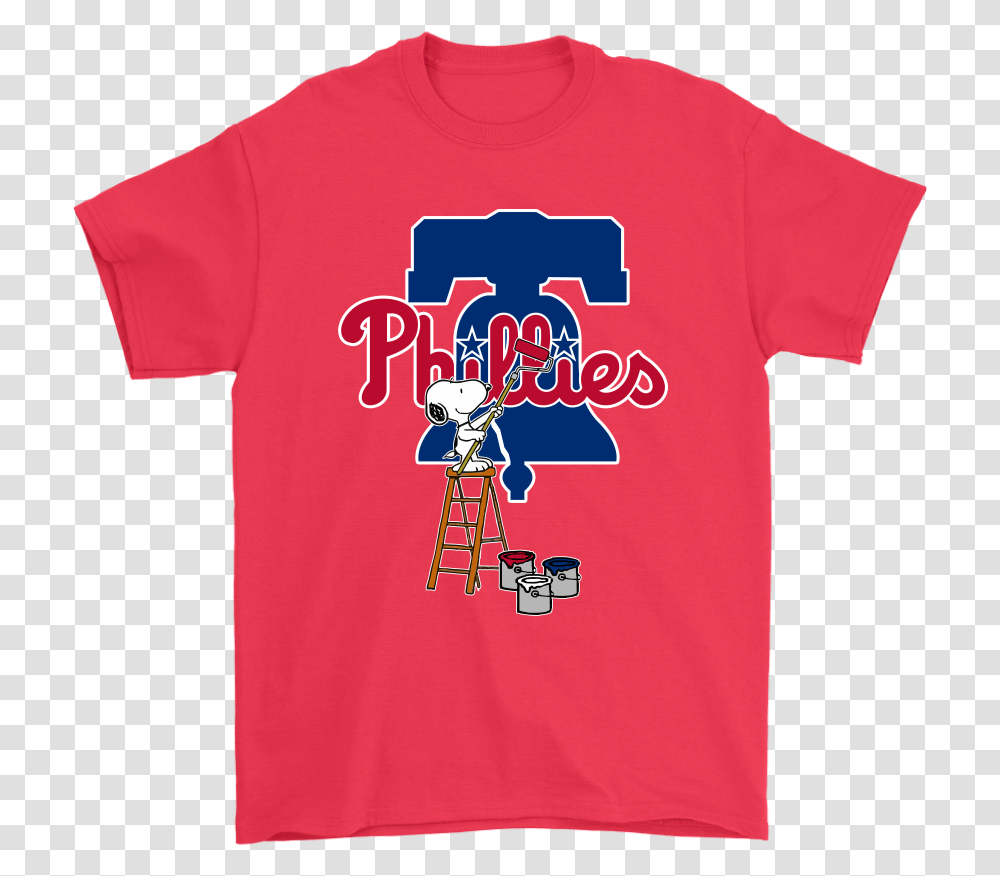Snoopy Paints The Philadelphia Phillies Logo Mlb Baseball Peter Griffin Deadpool, Apparel, T-Shirt, Sleeve Transparent Png