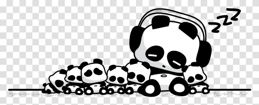 Snoopy Sleeping Sleeping Panda Game, Stencil, Pollution Transparent Png