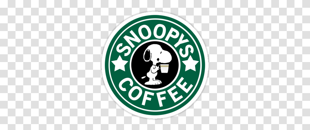 Snoopy Starbucks, Label, Logo Transparent Png