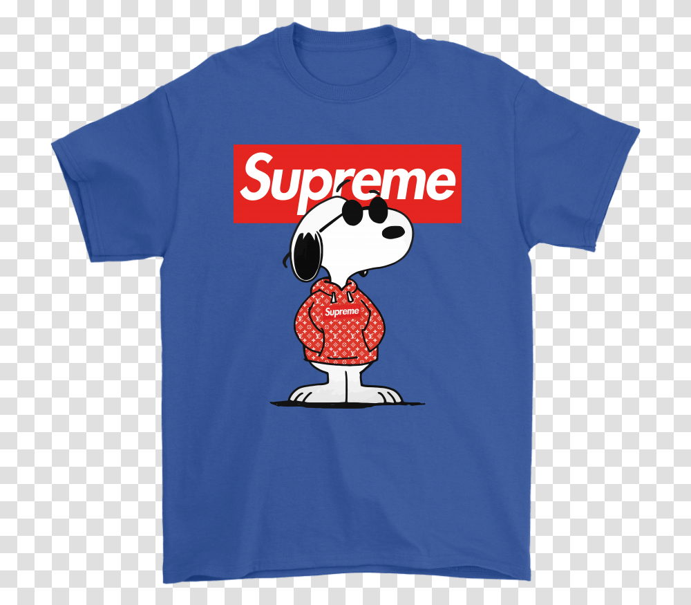 Snoopy Supreme X Louis Vuitton Stay Stylish Joe Cool Cartoon, Apparel, T-Shirt, Sleeve Transparent Png