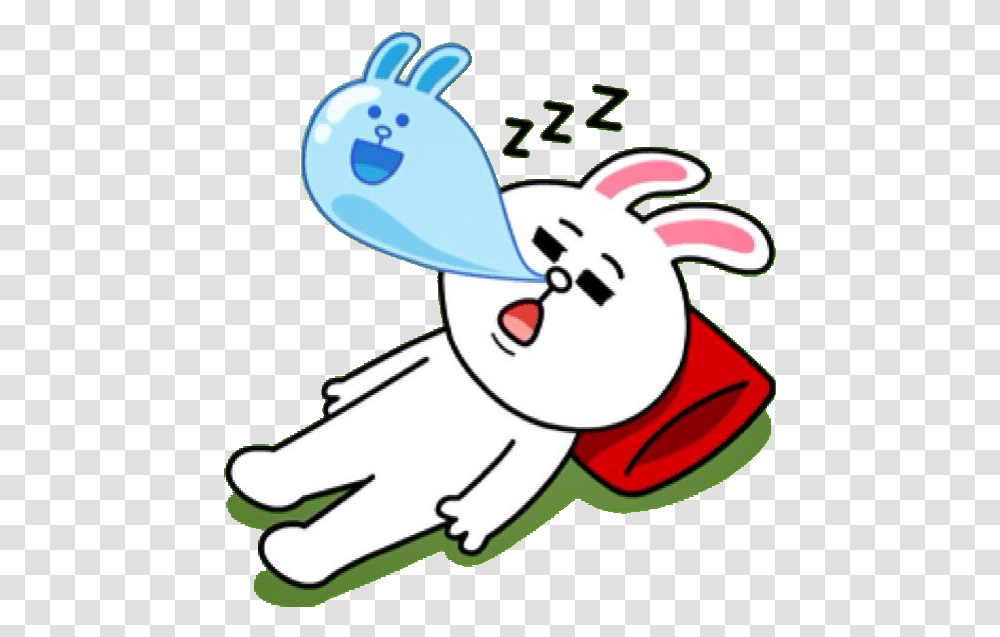 Snore Clipart Line Sticker, Mammal, Animal, Rabbit, Rodent Transparent Png