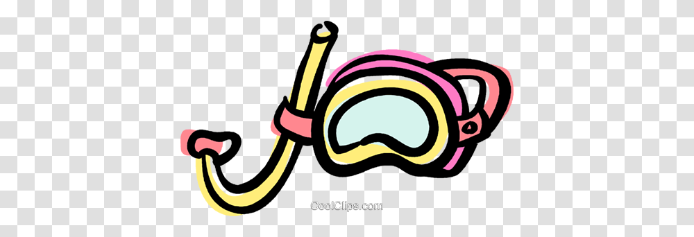 Snorkel And Mask Royalty Free Vector Clip Art Illustration, Goggles, Accessories, Accessory, Slingshot Transparent Png