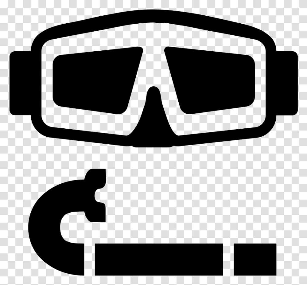 Snorkel Diving Icon Free Download, Goggles, Accessories, Accessory, Stencil Transparent Png