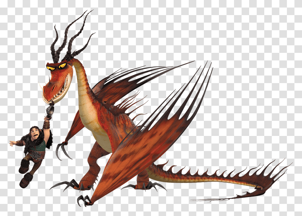 Snotlout And Hookfang, Dragon, Bird, Animal, Person Transparent Png