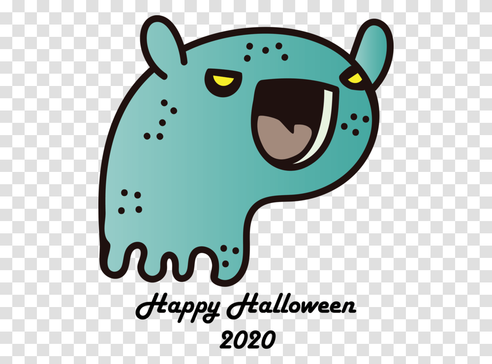 Snout Cartoon Green For Happy Halloween Halloween 2020, Mammal, Animal, Doodle, Drawing Transparent Png