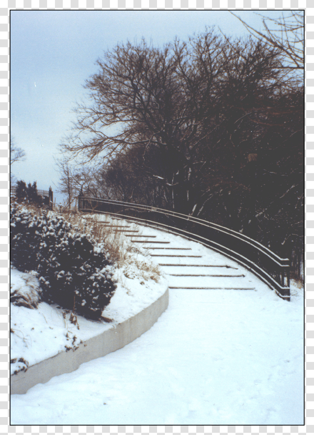 Snow Bridge Snow, Nature, Outdoors, Handrail, Winter Transparent Png