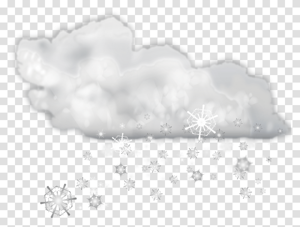 Snow Cloud, Snowflake, Crystal Transparent Png