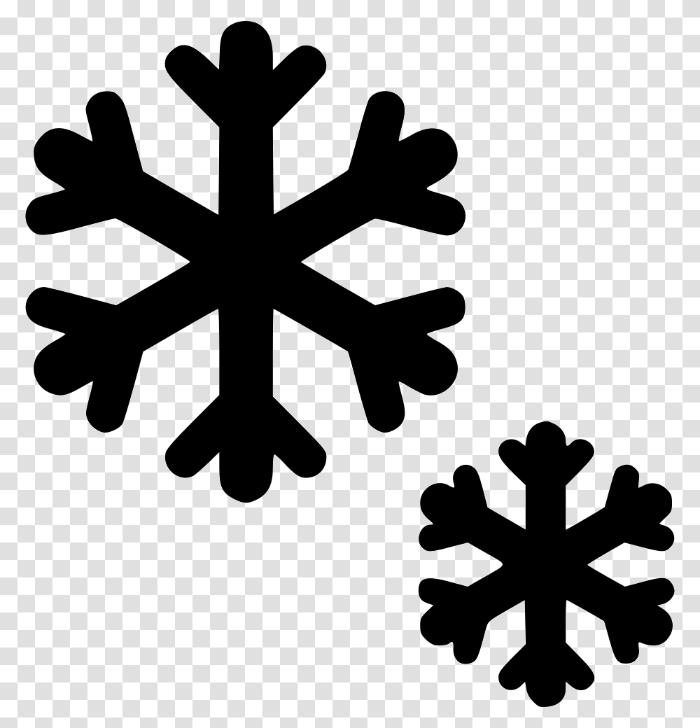 Snow Flakes, Cross, Stencil, Silhouette Transparent Png