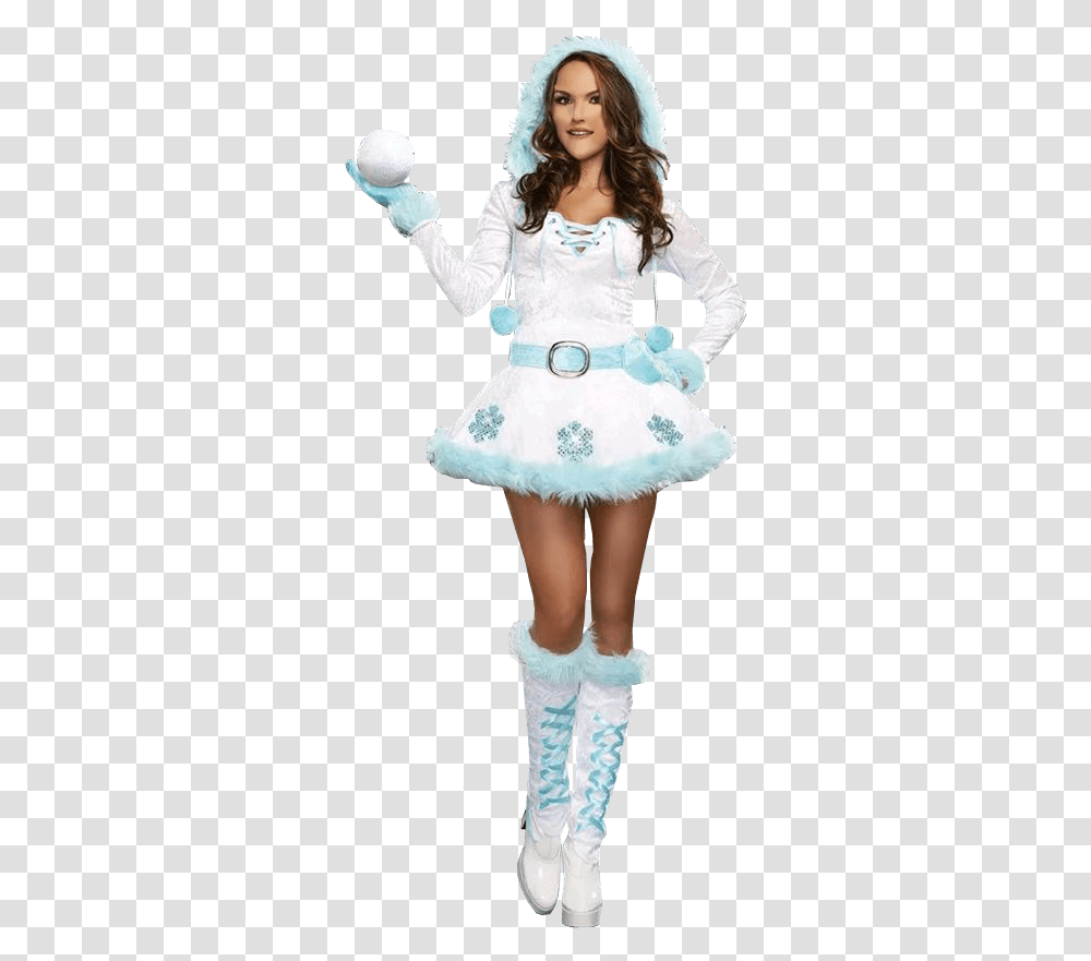 Snow Girl Christmas No Background Image Ice Ice Baby Costumes, Person, Human, Toy, Doll Transparent Png