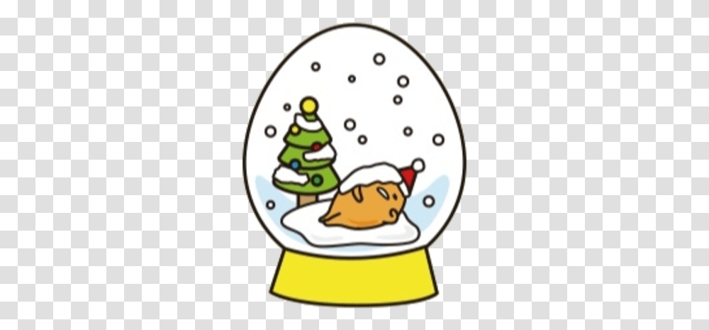 Snow Globe Gudetama Tap Wiki Fandom Gudetama Christmas, Meal, Food, Dish, Egg Transparent Png