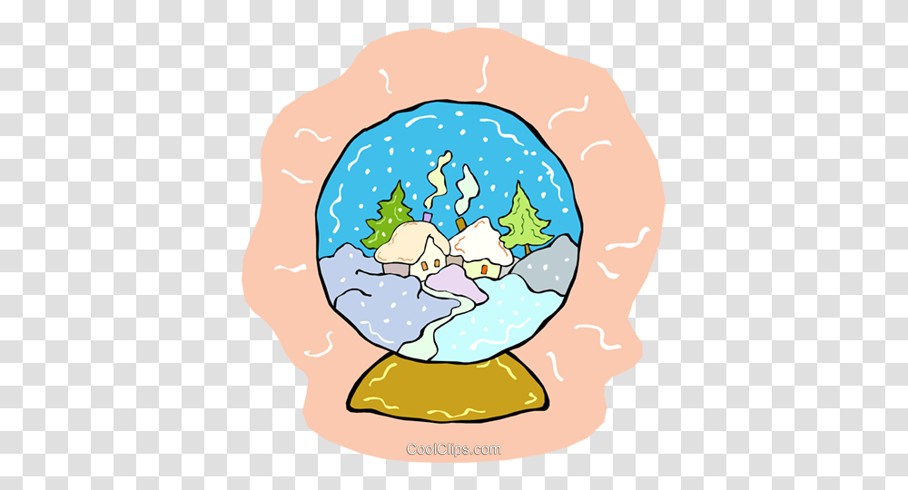 Snow Globe Royalty Free Vector Clip Art Illustration, Astronomy, Outer Space, Universe, Planet Transparent Png