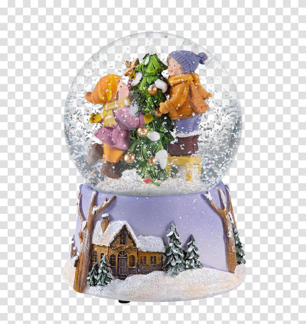 Snow Globe We Decorate The Tree Snow, Birthday Cake, Dessert, Food, Nature Transparent Png