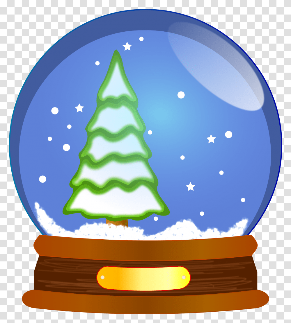 Snow Globe Xmas Tree Christmas Snow Globe, Plant, Birthday Cake, Dessert, Food Transparent Png