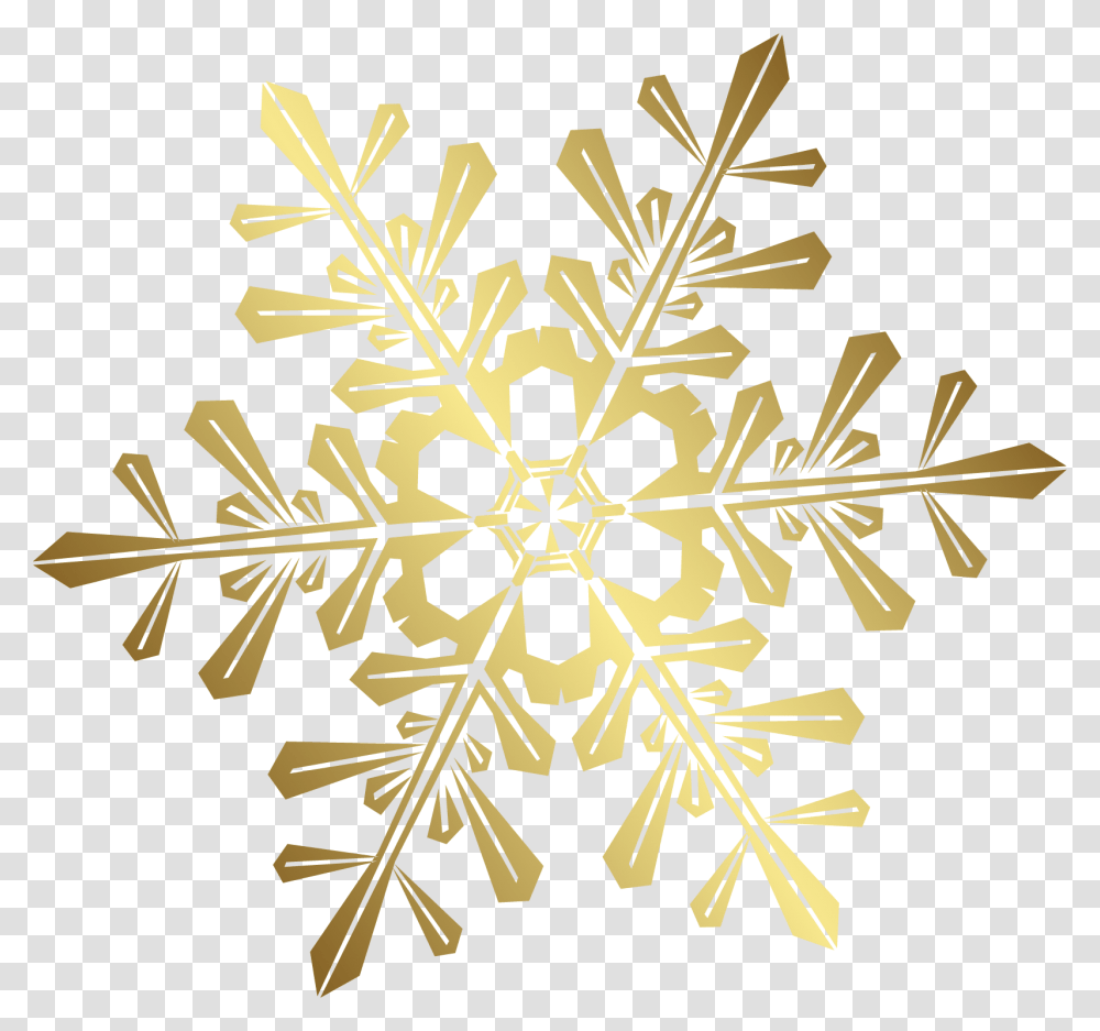 Snow Gold, Snowflake Transparent Png