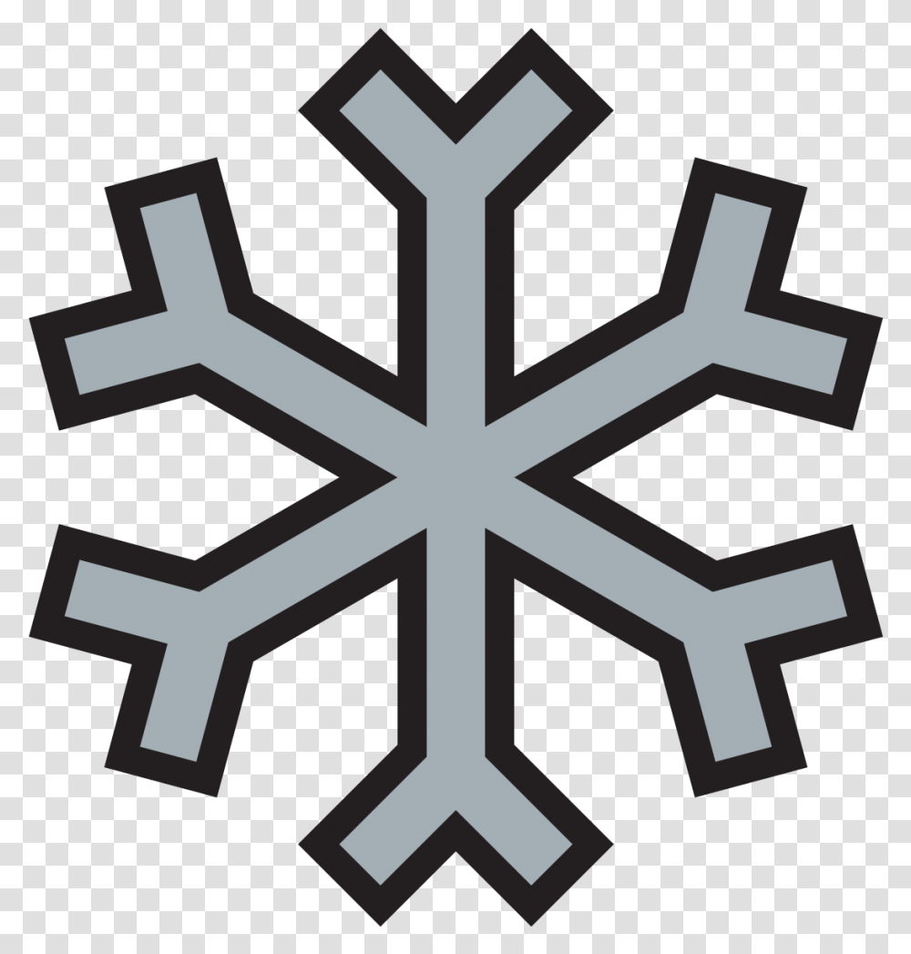 Snow Icon, Cross, Snowflake, Emblem Transparent Png