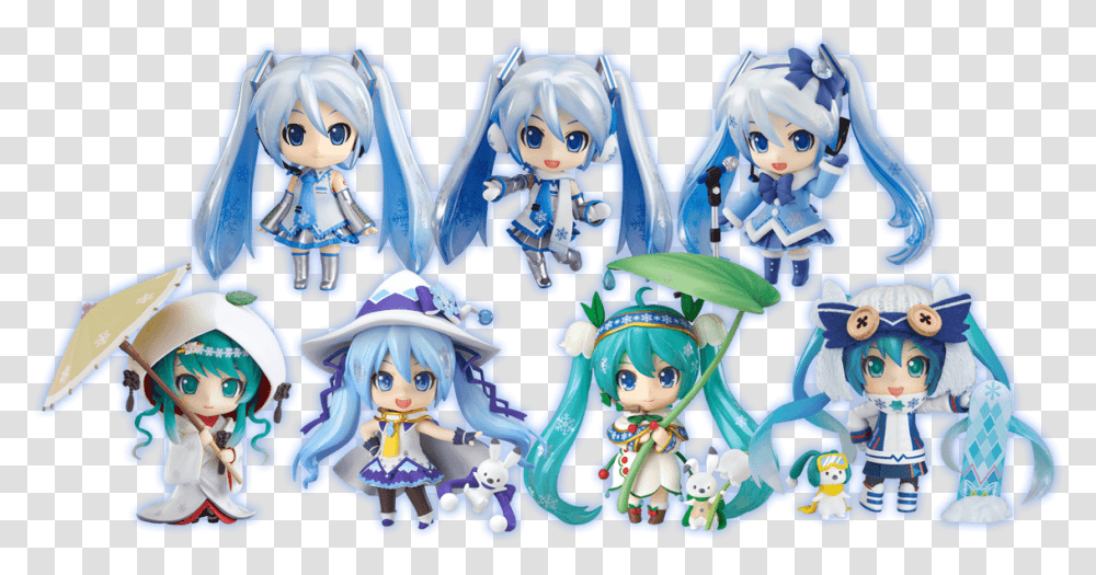 Snow Miku 2012 Original Costume Designed By Nanaka Snow Miku All Years, Doll, Toy Transparent Png
