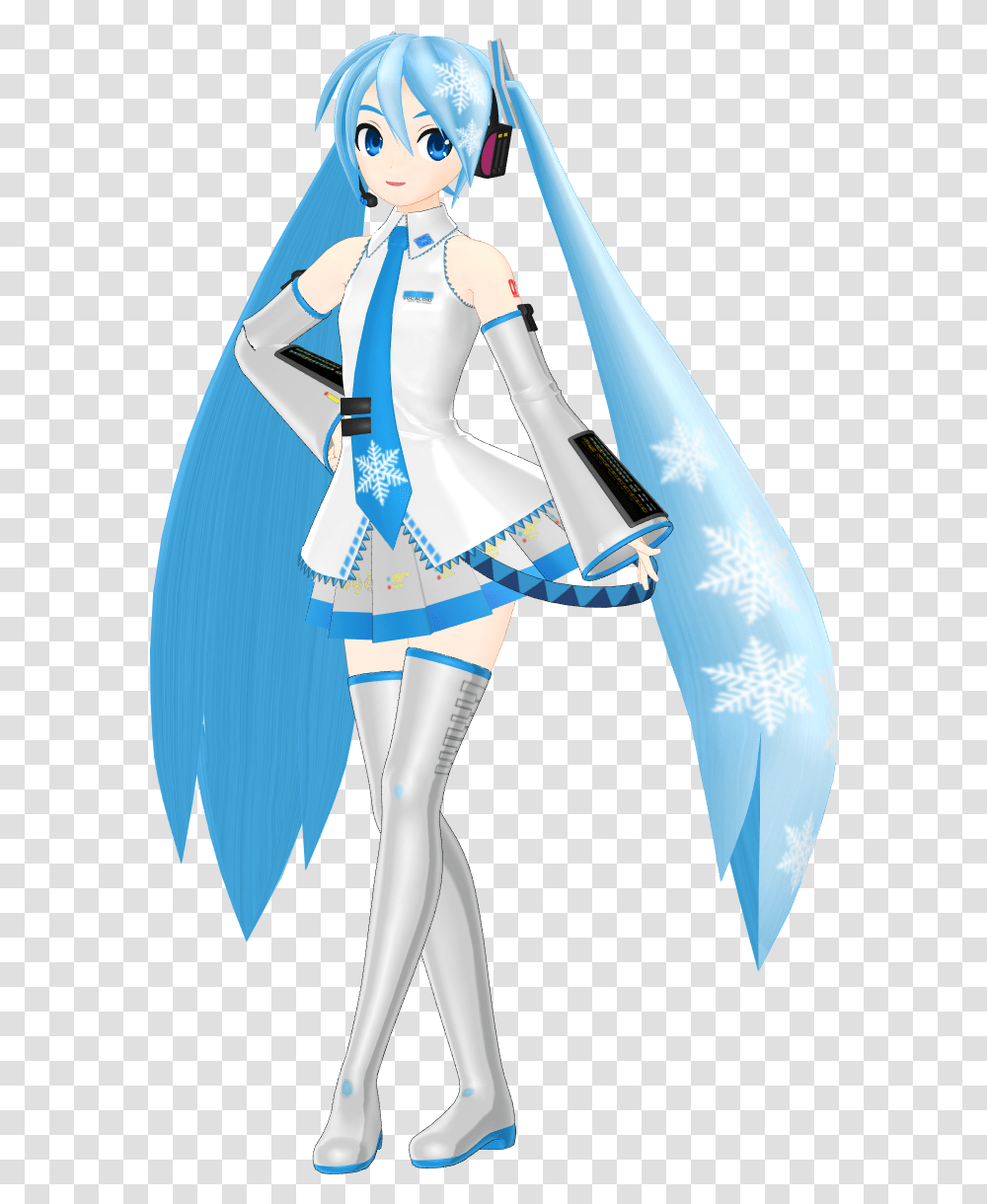 Snow Miku Mmd Model, Person, Costume, Water Transparent Png