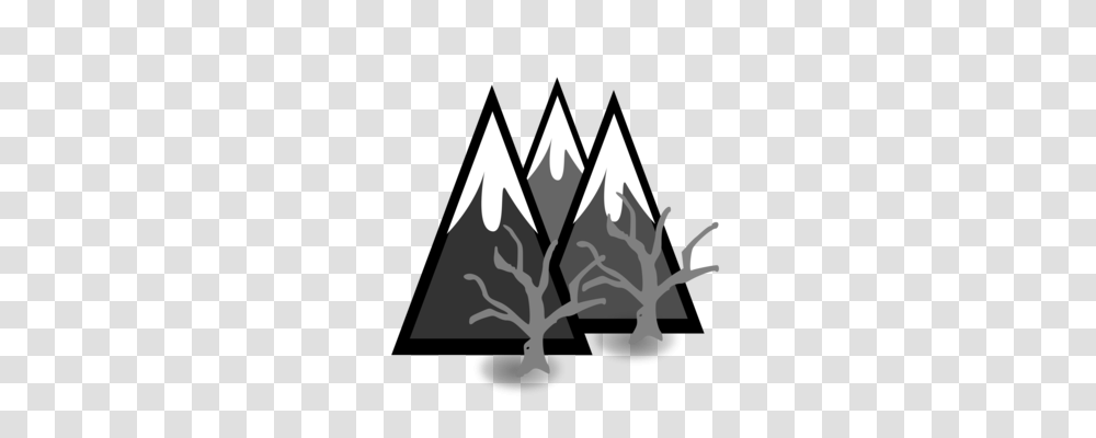 Snow Mountain Computer Icons Cap Drawing, Stencil, Plant, Triangle Transparent Png