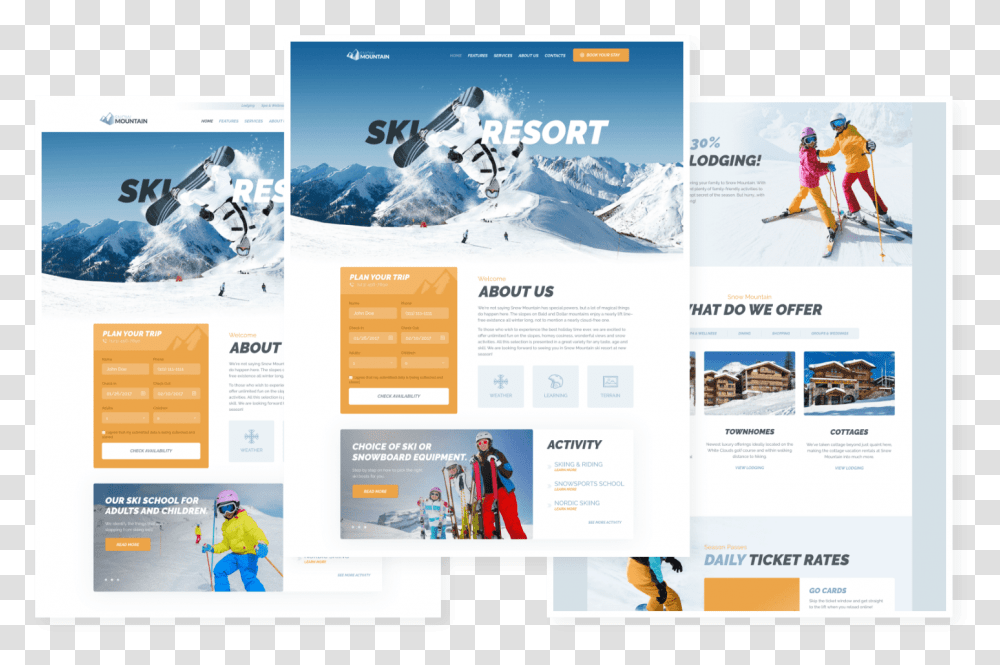 Snow Mountain Skier Stops, Advertisement, Poster, Flyer, Paper Transparent Png