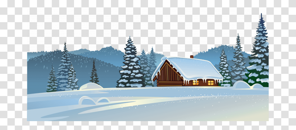 Snow On The Ground Clipart, Housing, Building, House, Tree Transparent Png