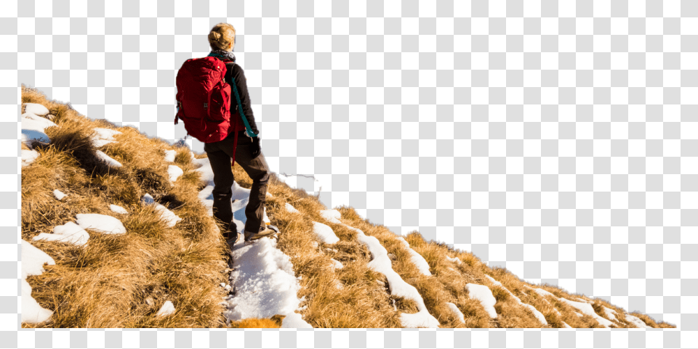 Snow, Person, Outdoors, Hiking, Nature Transparent Png
