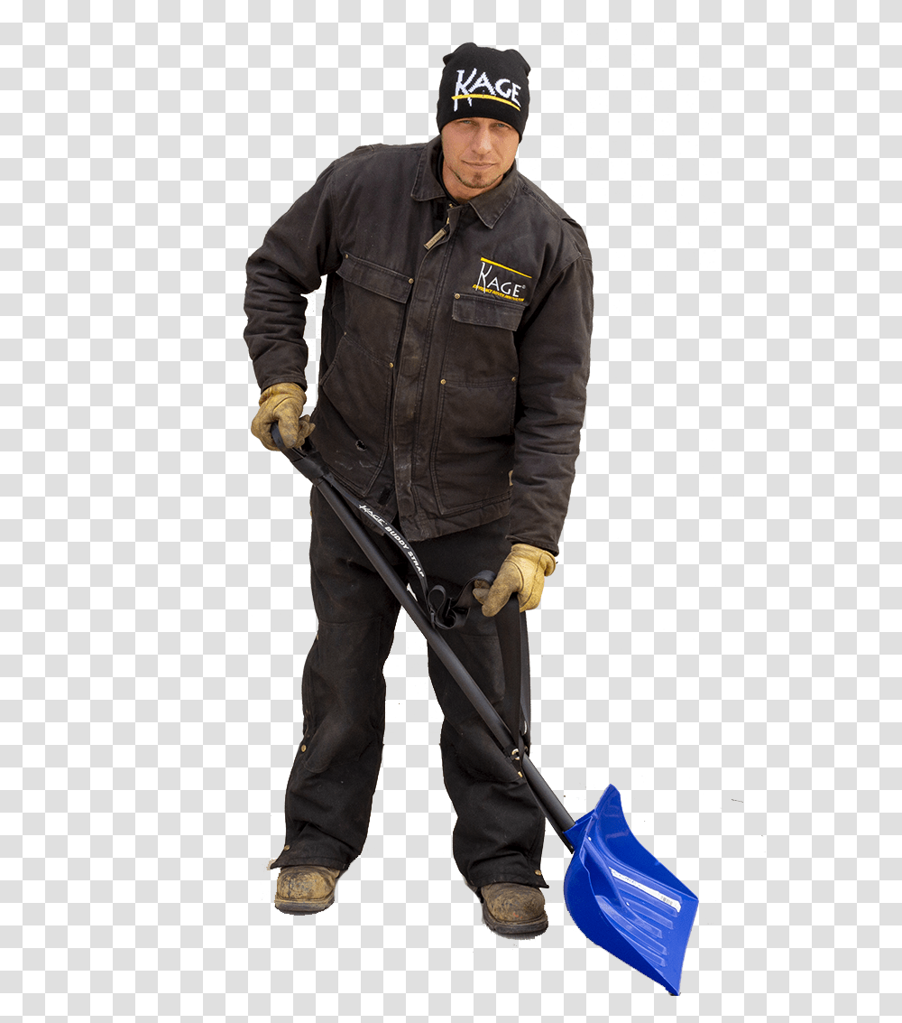 Snow Shovel Carrying Strap Shovel, Person, Worker, Face Transparent Png