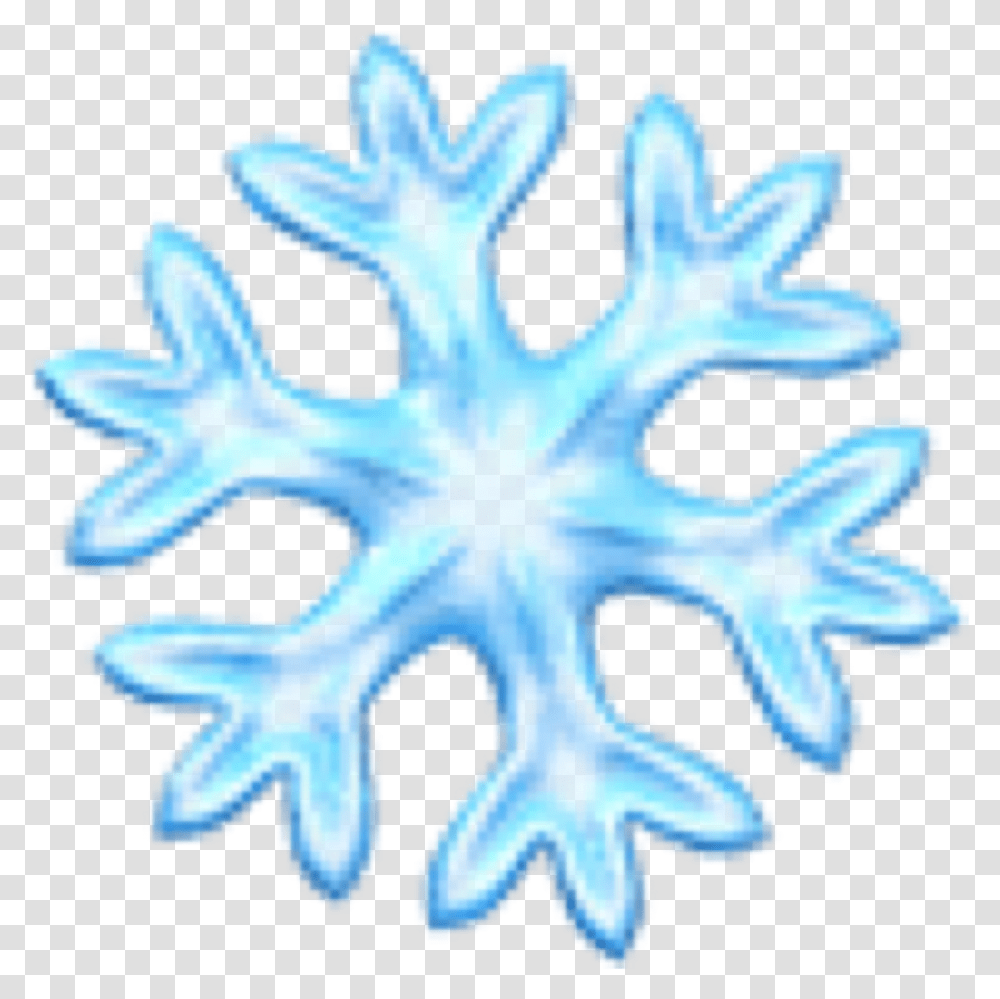 Snow Snowflake Emoji Iphone Freetoedit Snowflake Emoji Black Background Transparent Png