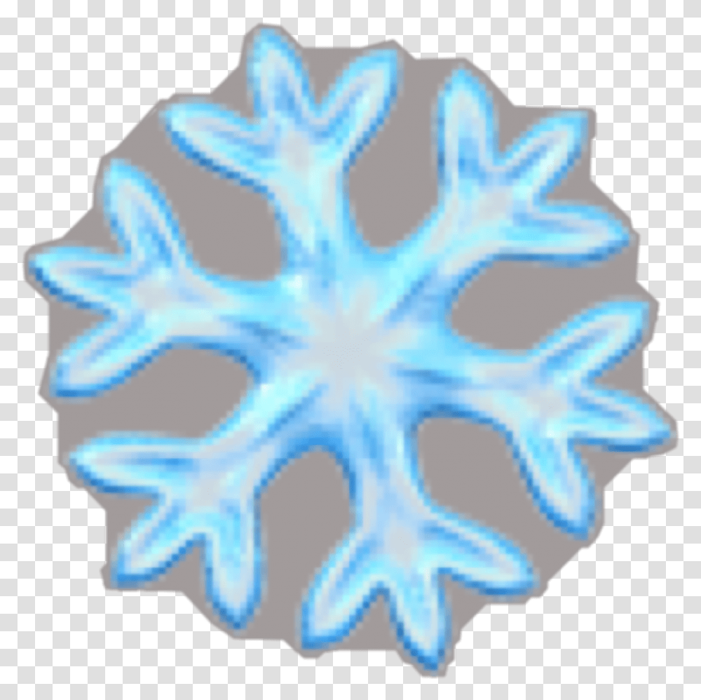 Snow Snowflake Emoji Schneeflocke Blue Freetoedit Stencil Transparent Png