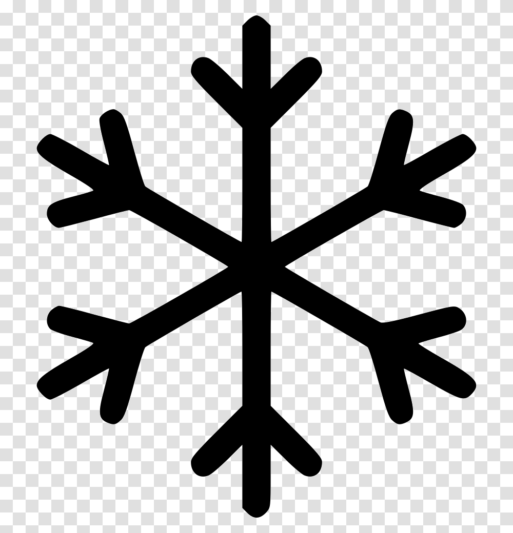 Snow Snowflake Winter Icon Free Download, Cross, Stencil Transparent Png