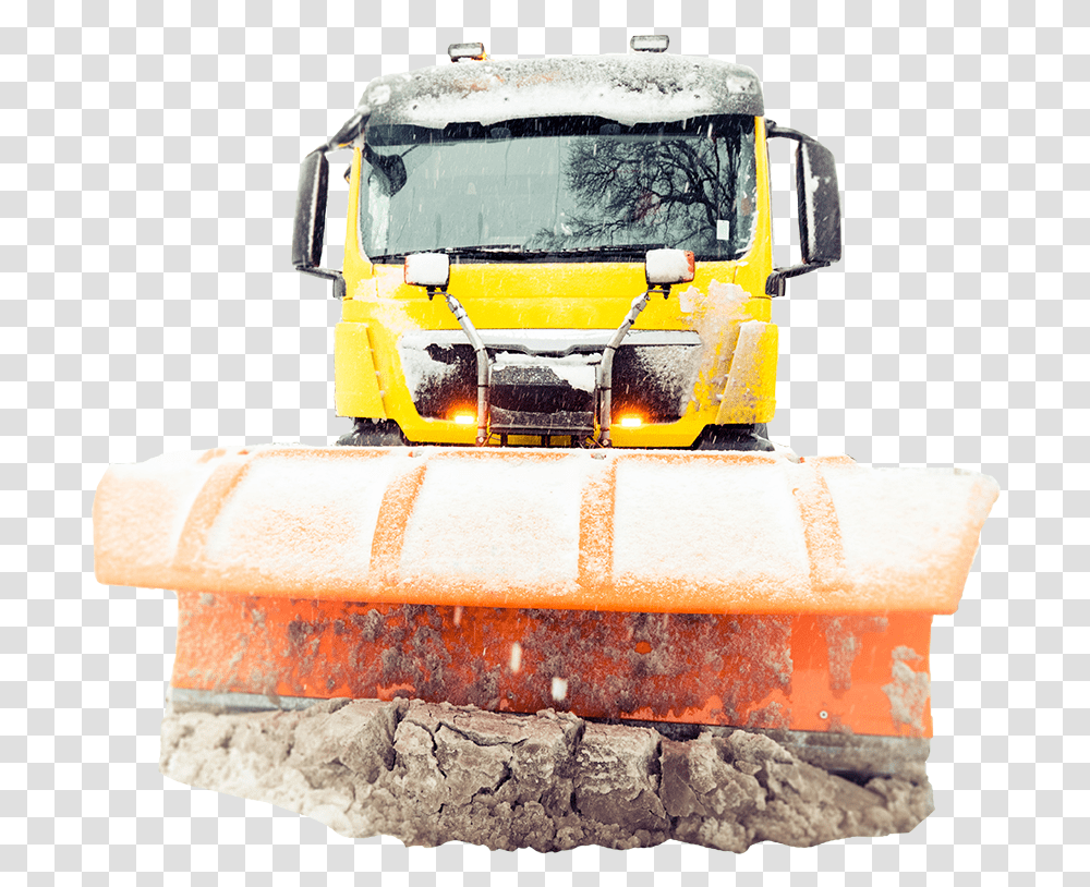 Snow, Tractor, Vehicle, Transportation, Bulldozer Transparent Png
