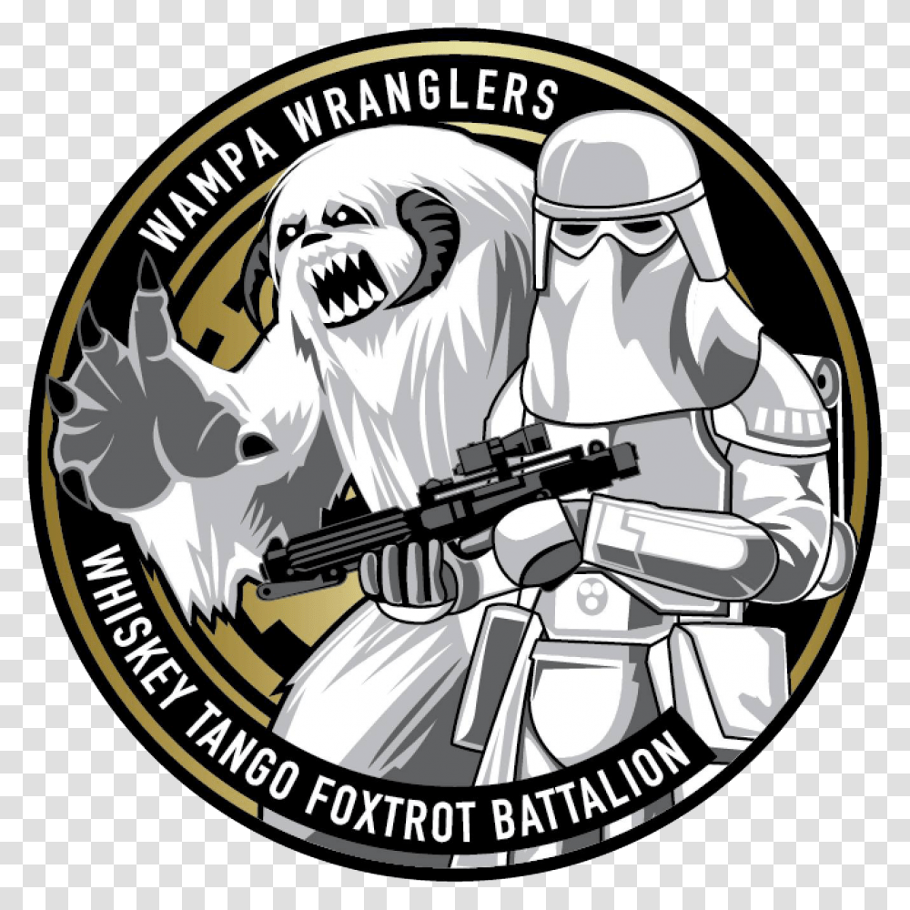 Snow Troopers Gold Star Wars Imperial Army Whiskey Tango Foxtrot, Helmet, Person, Logo Transparent Png