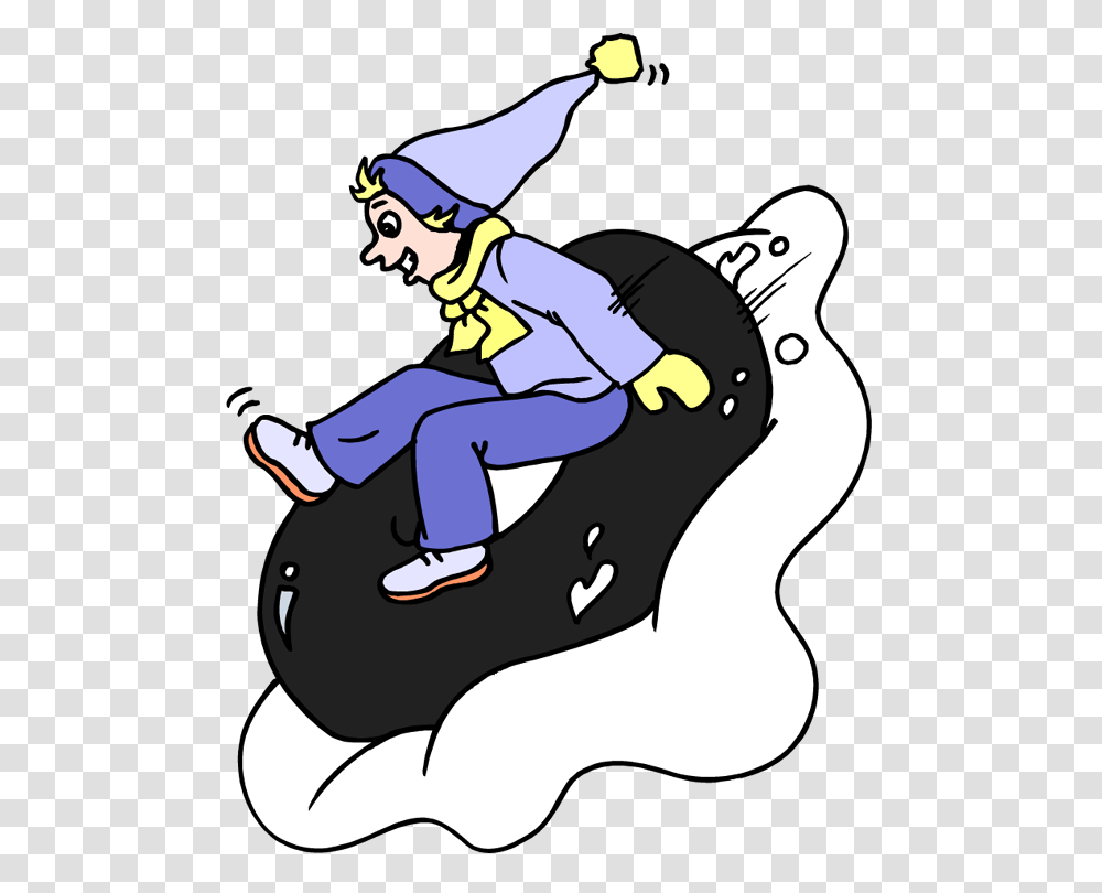 Snow Tubing Clip Art Free Image, Outdoors, Nature, Footwear Transparent Png