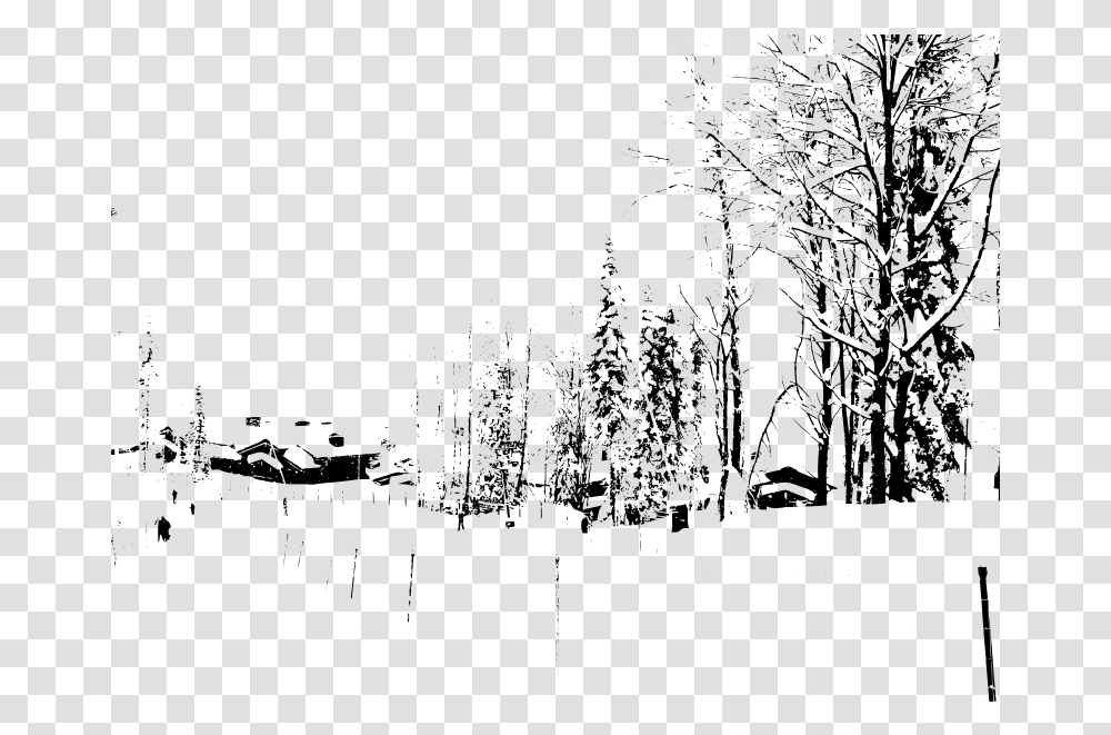 Snow Village Black And White, Gray, World Of Warcraft Transparent Png
