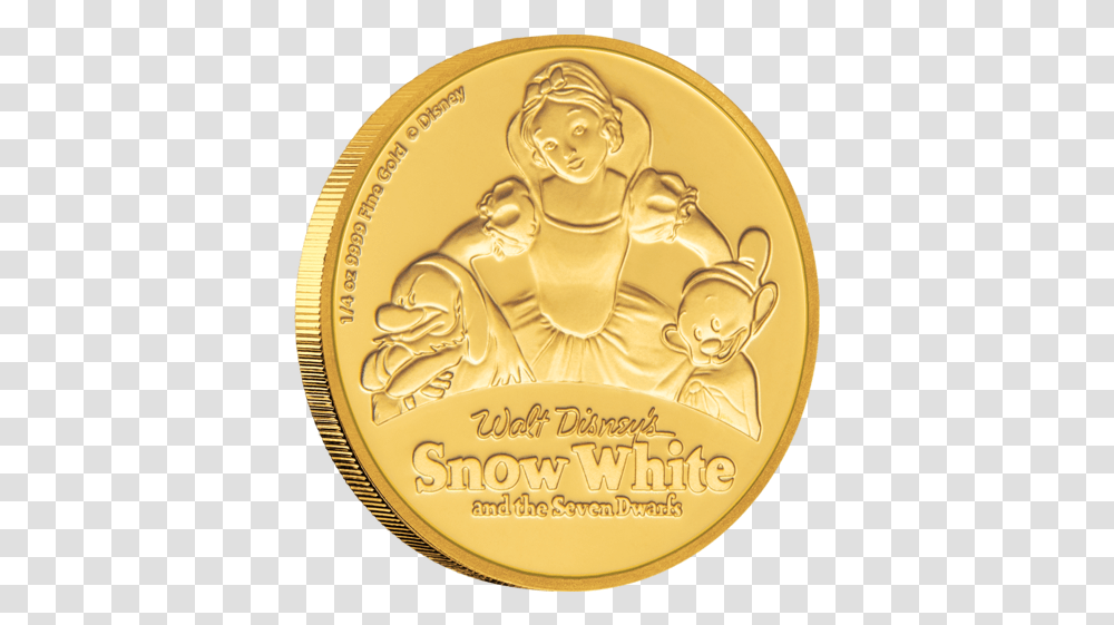 Snow White And The Seven Dwarfs 80th Gold, Gold Medal, Trophy, Birthday Cake, Dessert Transparent Png