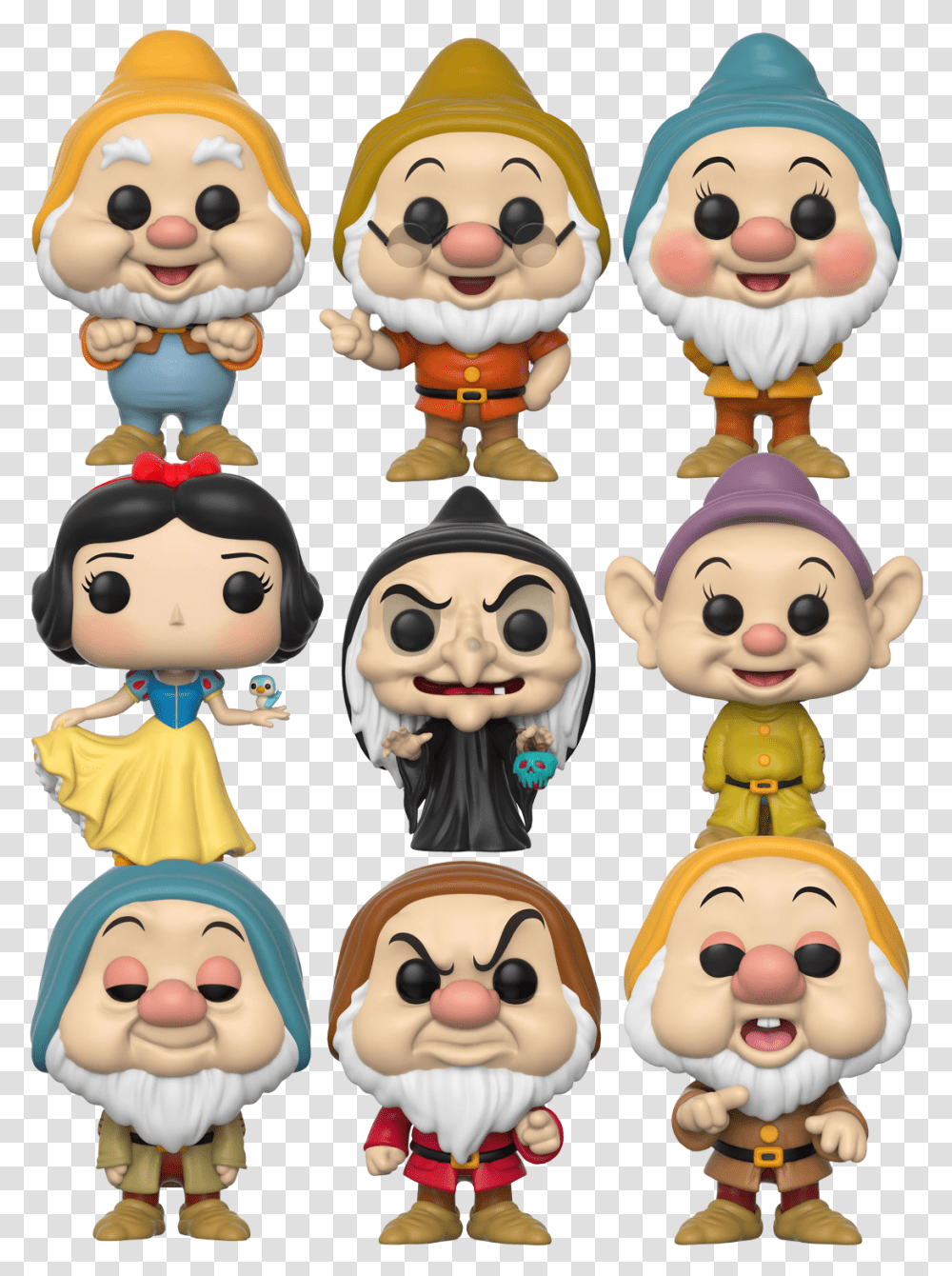 Snow White And The Seven Dwarfs Funko Pop, Head, Toy, Plant, Doll Transparent Png