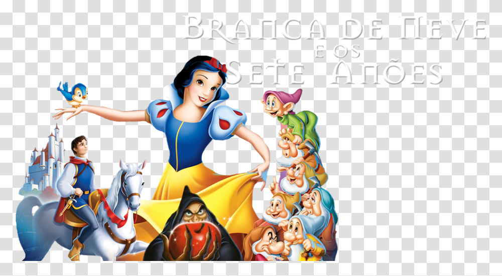 Snow White And The Seven Dwarfs, Person, Horse, Animal, Advertisement Transparent Png