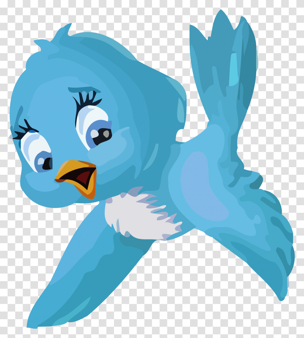 Snow White Blue Bird Bird Cartoon, Animal, Poultry, Fowl, Chicken Transparent Png