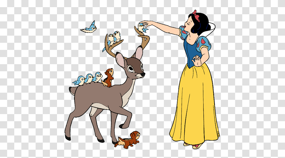 Snow White Clip Art Disney Clip Art Galore, Person, Animal, Mammal, Deer Transparent Png