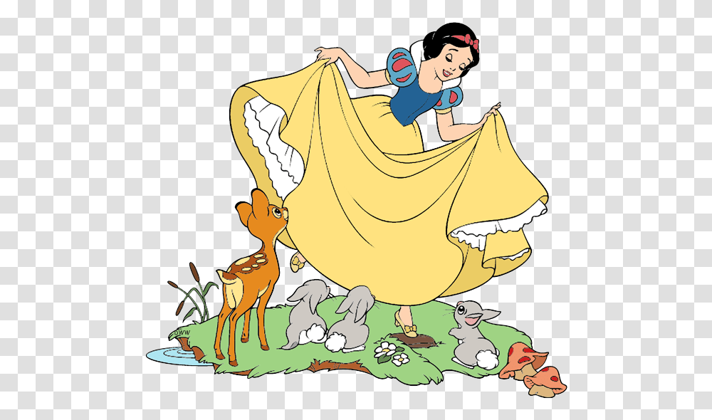 Snow White Clip Art Images Princess Snow White With Animals, Performer, Leisure Activities, Dance Pose, Horse Transparent Png