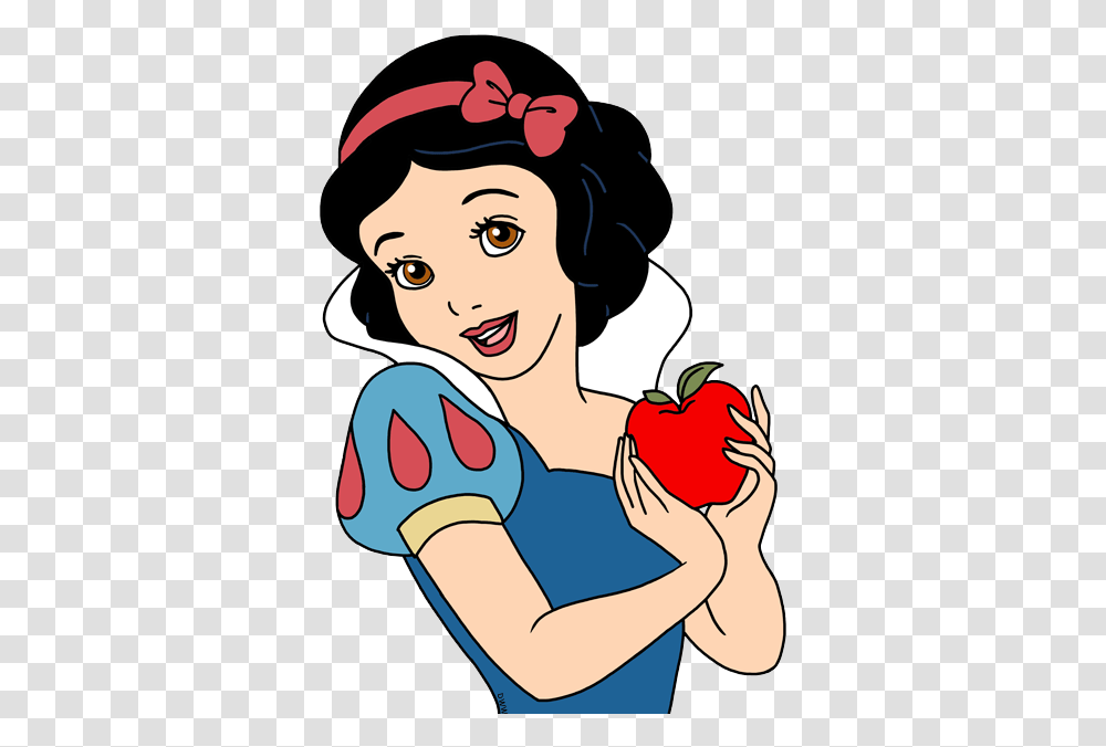 Snow White Clipart Snow White With Apple, Person, Female, Plant, Rose Transparent Png