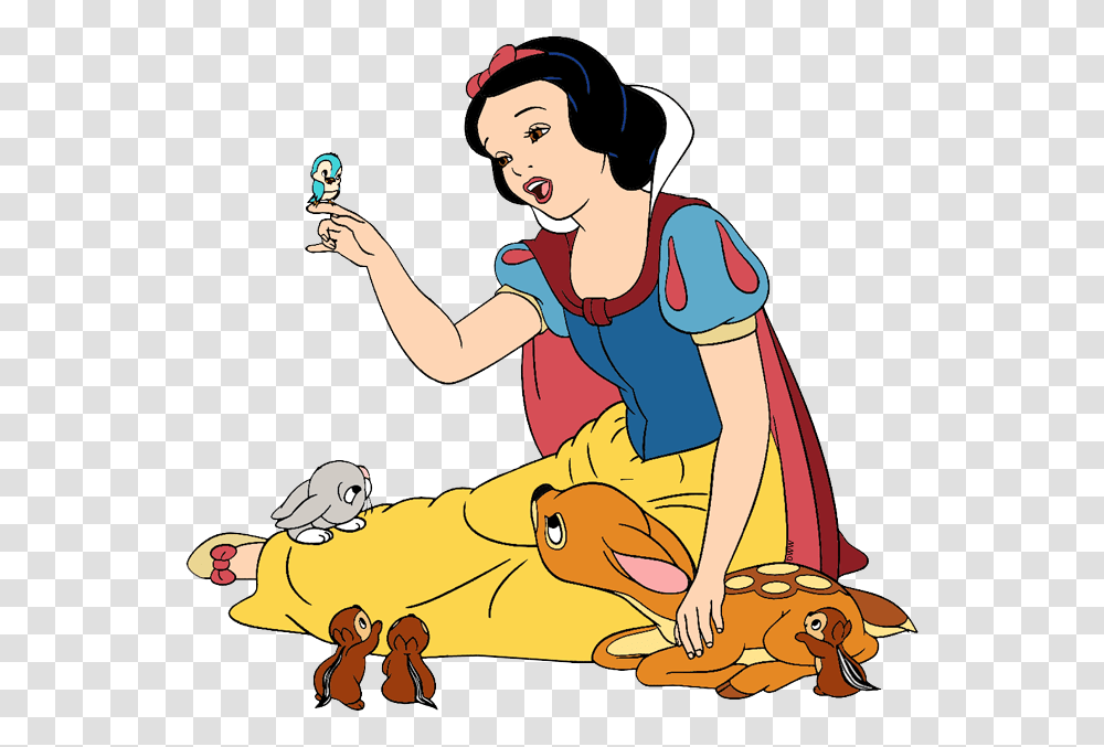Snow White Disney Animals, Person, Female, Drawing Transparent Png