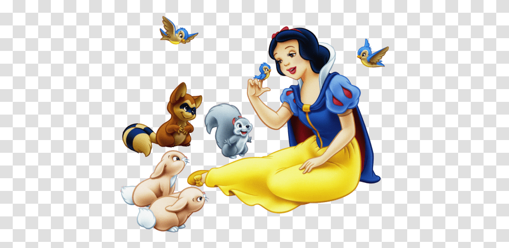 Snow White Hq Image Snow White With Birds, Person, Performer, Costume, Art Transparent Png