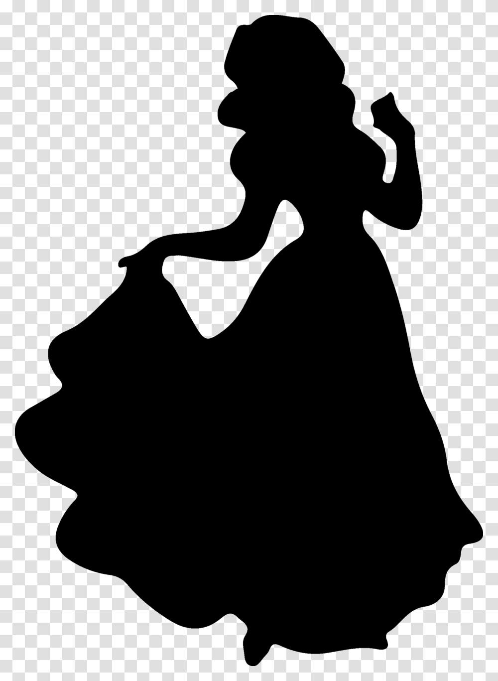 Snow White Tiana Cinderella Silhouette Clip Art, Gray, World Of Warcraft Transparent Png