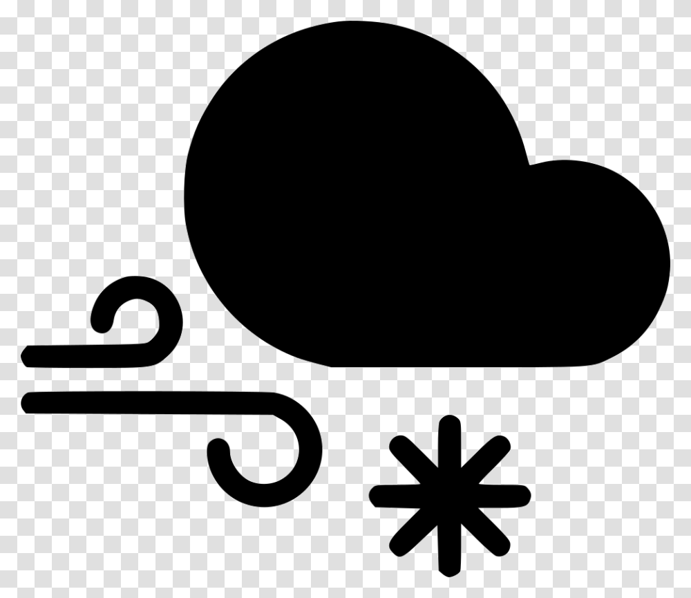 Snow Wind Cloud Gust Icon Free Download, Silhouette, Stencil Transparent Png