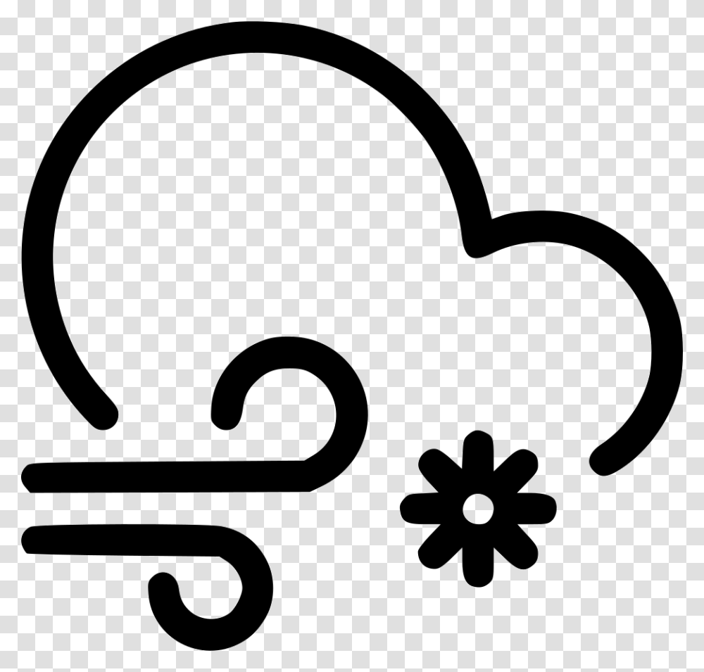 Snow Wind Cloud Gust Icon Free Download, Stencil, Silhouette Transparent Png